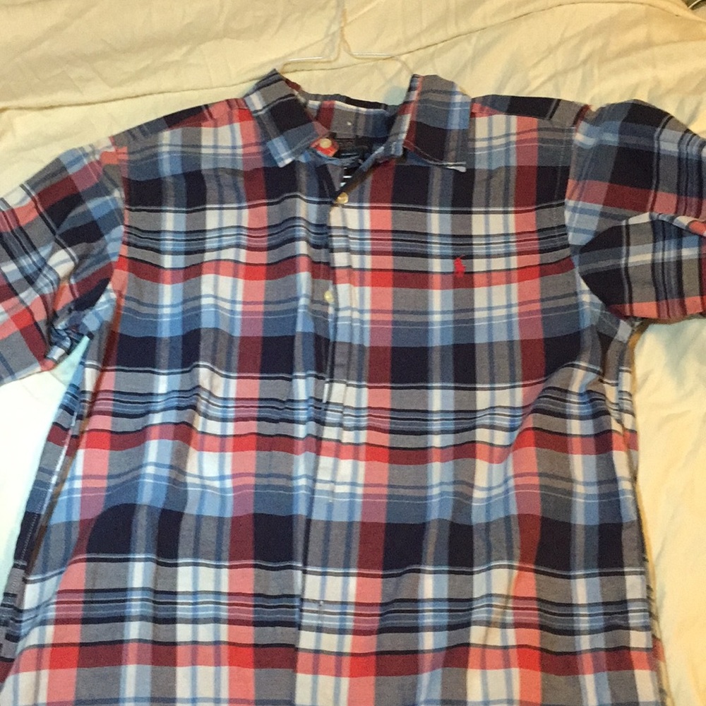 Polo by Ralph Lauren plaid short sleeve shirt XL